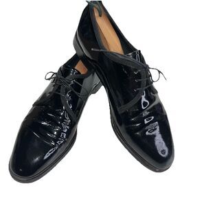 PRONTO UOMO Men 11.5 All Leather Tuxedo Formal Dress Shoes Flexible Construction